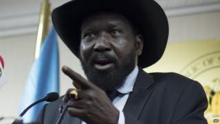 Souht Sudan's President Salva Kiir in Juba, 20 January 2014