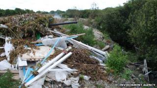 Waste collected by the family