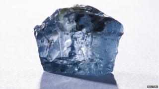 The exceptional 29.6 carat blue diamond recovered earlier this month is seen in this undated photograph received via Petra Diamonds in London January 21, 2014.