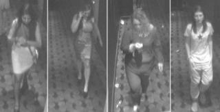CCTV images of four people police want to speak with in connection with a rape in Basildon