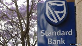 A Standard Bank sign