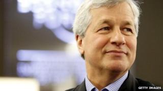 Mr Dimon, pictured at the World Economic Forum in Davos