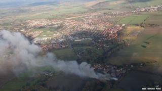 Fire at recycling centre in Devizes