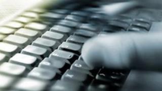 Fingers on a keyboard