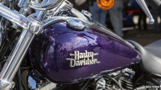 A Harley-Davidson motorcycle is pictured at the Harley-Davidson Museum in Milwaukee, Wisconsin, on 31 August 2013