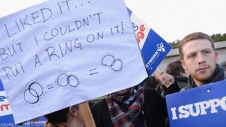 Gay marriage supporters