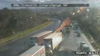 A55 J9 Treborth interchange
