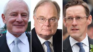 From left to right Allan Bell, Deputy Peter Harwood and Senator Ian Gorst