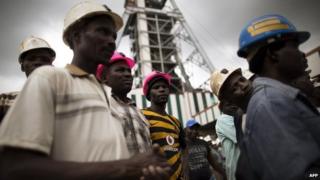 Miners at Harmony Gold's Doornkop mine near Johannesburg, South Africa - 6 February 2014
