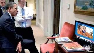 Doctored image of President Obama listening to Indian politician Narendra Modi