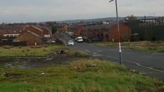 A 28-year-old man was stabbed in the chest in Glenbryn Park