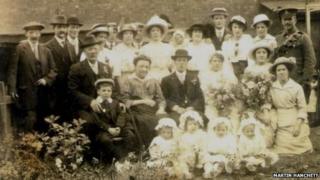A wedding on James Turner street, circa 1915