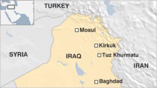 Map of northern Iraq
