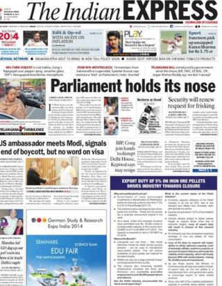 The Indian Express front-page
