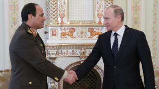 Abdel Fattah Sisi with Vladimir Putin