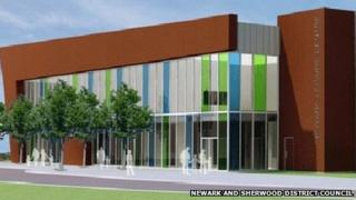Plans for a new leisure centre in Balderton