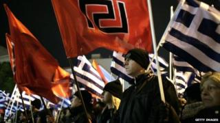 Greek Golden Dawn protesters (1 Feb)