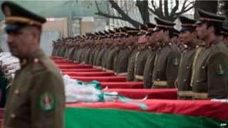 Bodies of 17 Afghan soldiers