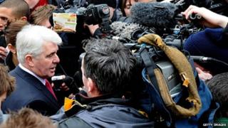 Max Clifford and reporters
