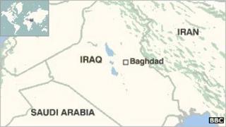 Map of Iraq and Baghdad
