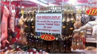 Meat in JBS Family Butcher's window