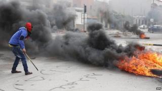 Libyan protester in central Tripoli. 2 March 2014