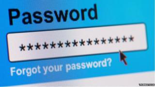 Screenshot of a password