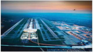 CGI of second Gatwick runway