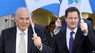 Vince Cable and Nick Clegg
