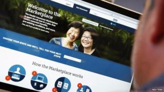 A man looks over the Affordable Care Act (commonly known as Obamacare) signup page on the HealthCare.gov website in New York 2 October 2013