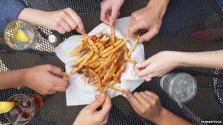 Sharing french fries