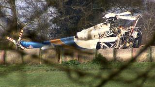 Scene of AW139 helicopter crash