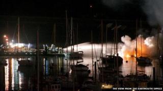 Kingswear boat fire, March 2014