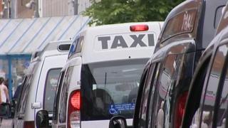 Row of Grimsby taxis