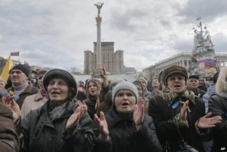 Rally in Kiev in support of Ukraine (16 March)