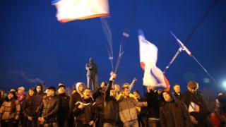 People in Lenin Square, Ukraine