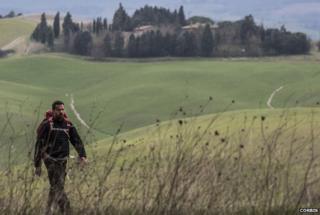 Jerome Kerviel walking in Italy