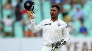 MS Dhoni in Durban on 28 Dec 2013