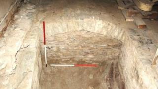 Medieval archway uncovered at Cardigan castle