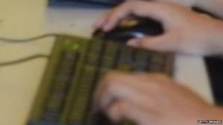 Person using a computer