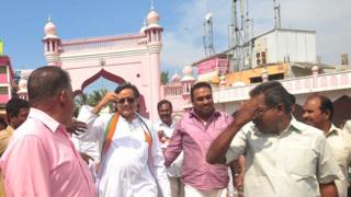 Shashi Tharoor campaigning in Kerala