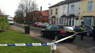 Police tape cordoning off Little Heath Lane