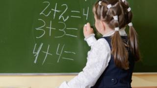 Child doing maths