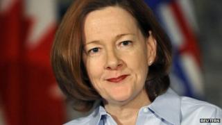 Alberta Premier Alison Redford appeared in Edmonton, Alberta, on 19 March 2014