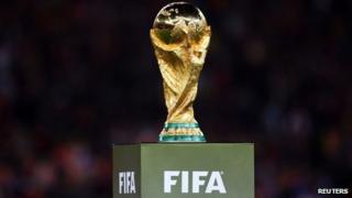 The Fifa World Cup trophy