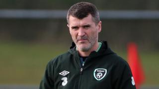 Republic of Ireland assistant manager Roy Keane during a training session in Dublin
