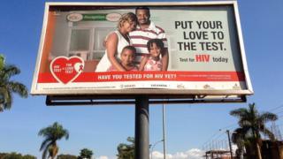 Poster urging people to get tested for HIV