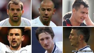 John Welsh, Keith Keane, Bailey Wright, David Buchanan, Ben Davies and Graham Cummins