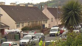 Police cordon in Fourth Avenue, Teignmouth