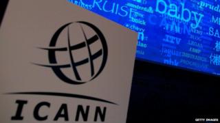 A photo of an Icann video display during a conference in London on 13 June, 2012